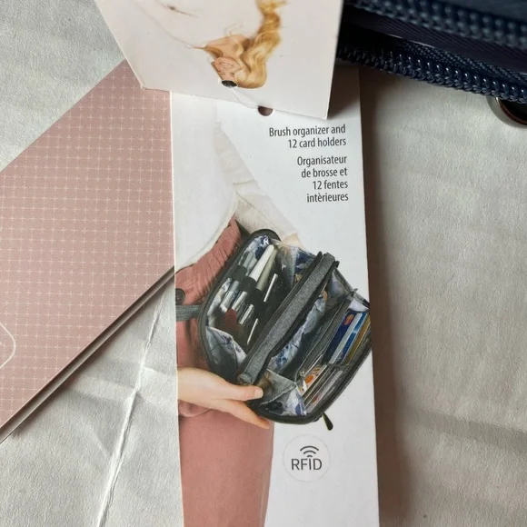 Lug Roundabout 2 Convertible Wallet Crossbody Nautical Navy New - Picture 14 of 16